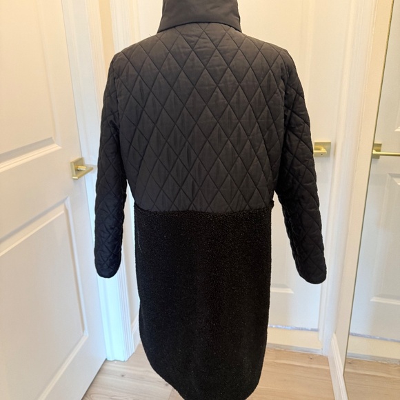 LOFT SHERPA QUILTED JACKET MEDIUM BLACK - Picture 7 of 8